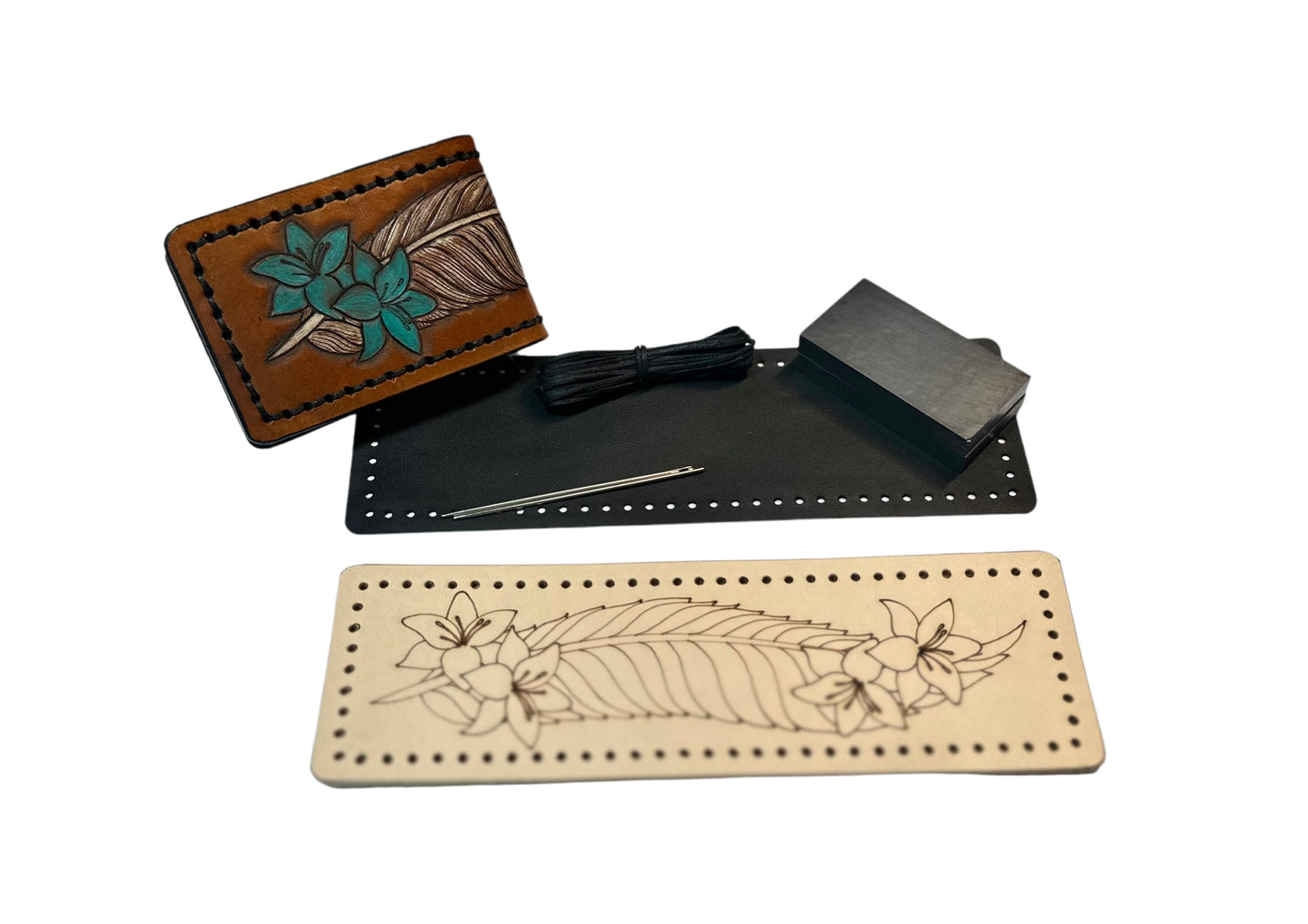 Carving Practice leather Money Clip Kit