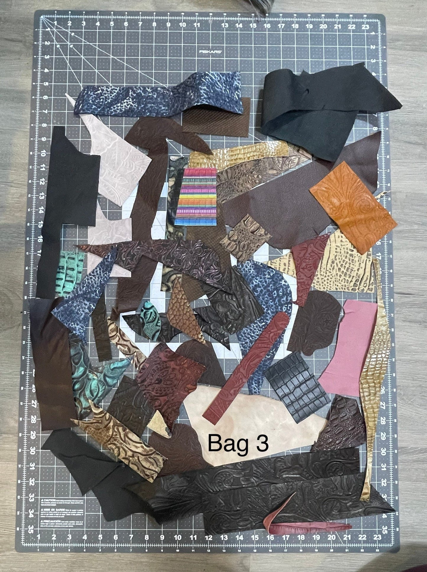 EMBOSSED Scrap Leather Bag