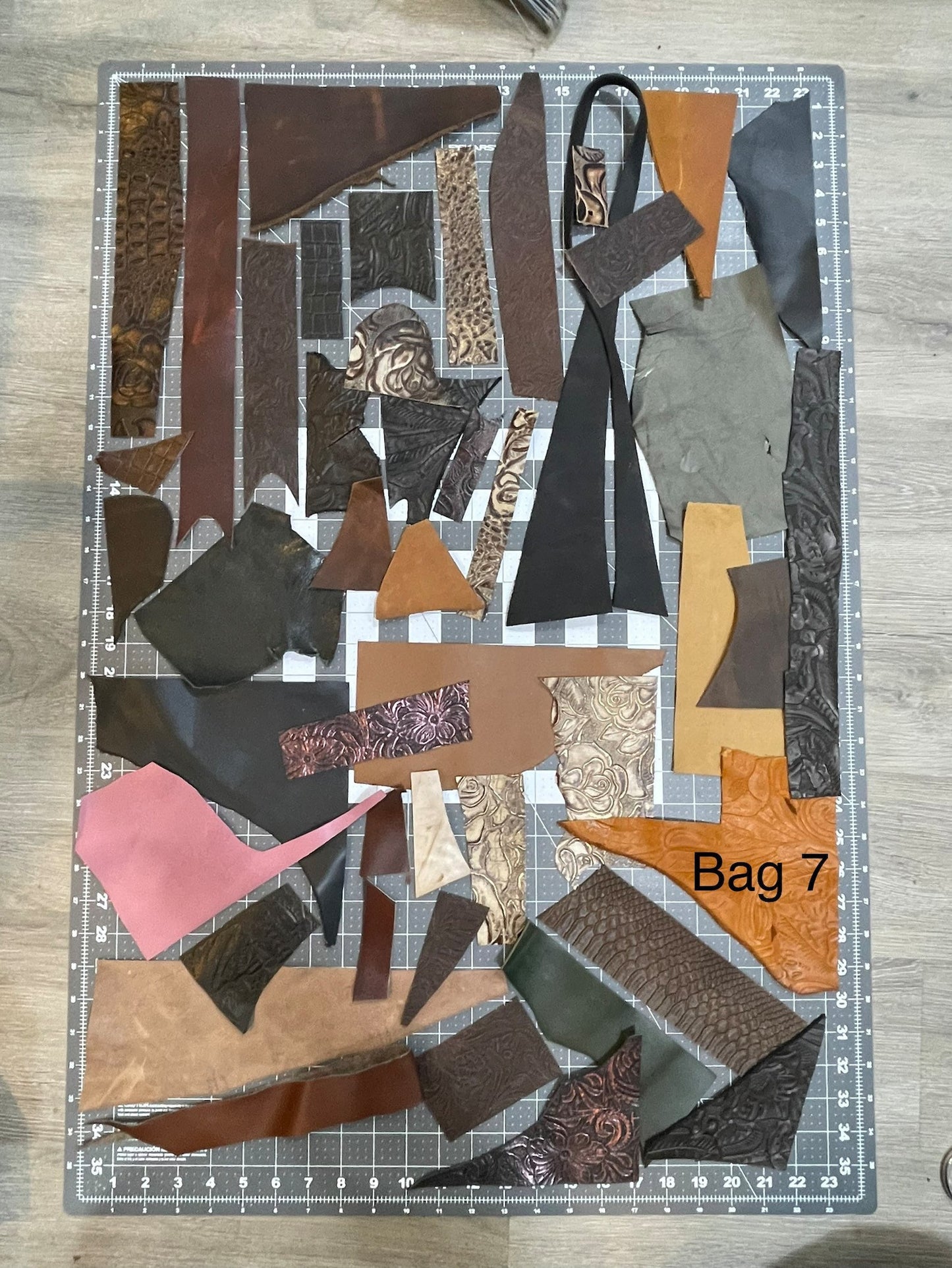 EMBOSSED Scrap Leather Bag