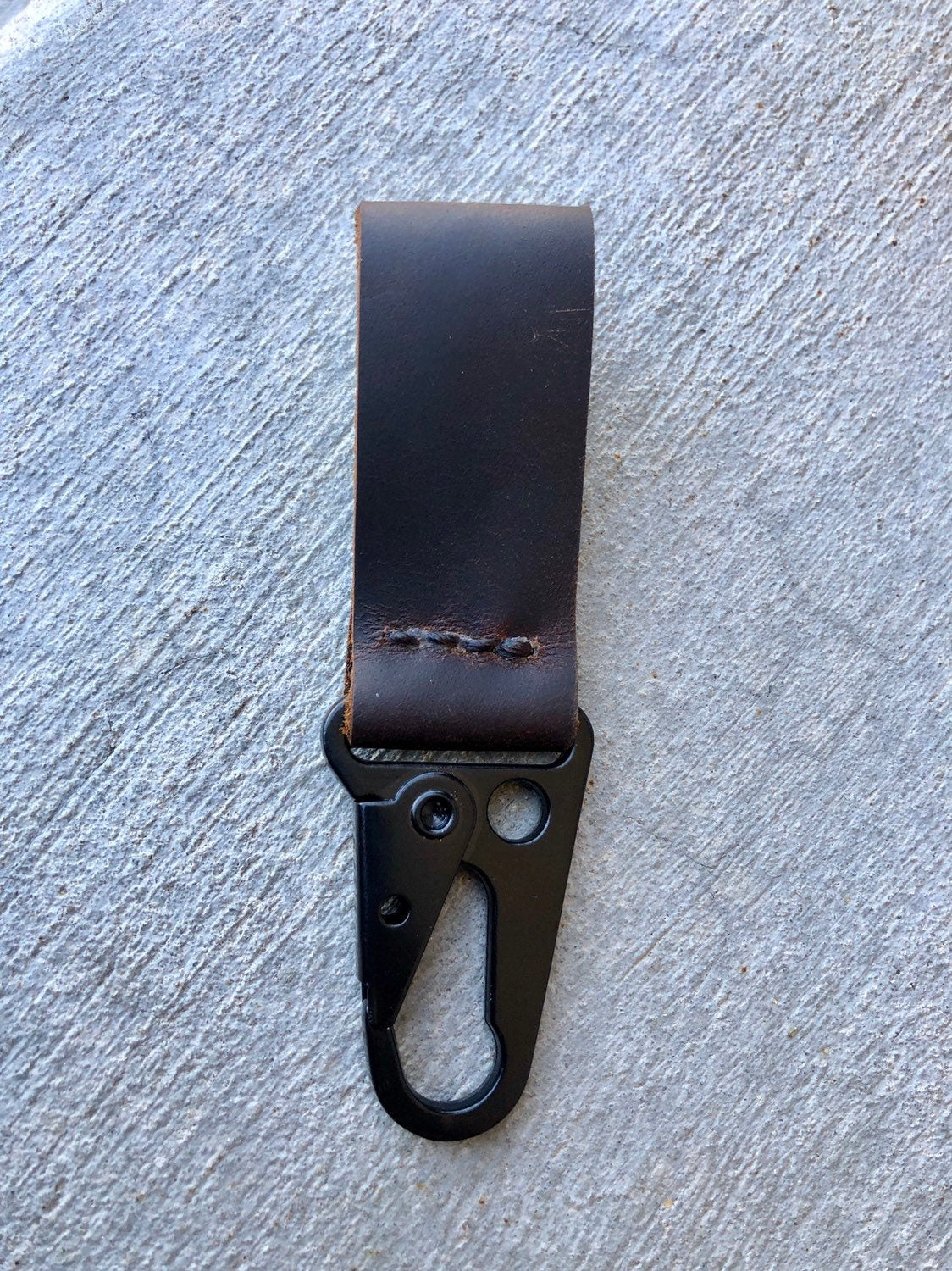 Personalized leather belt key clip